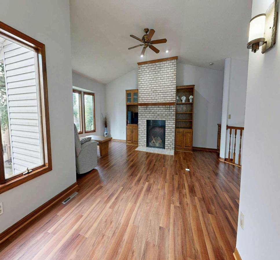 Refinished Hardwood Floors In Elegant Charlotte Living Room
